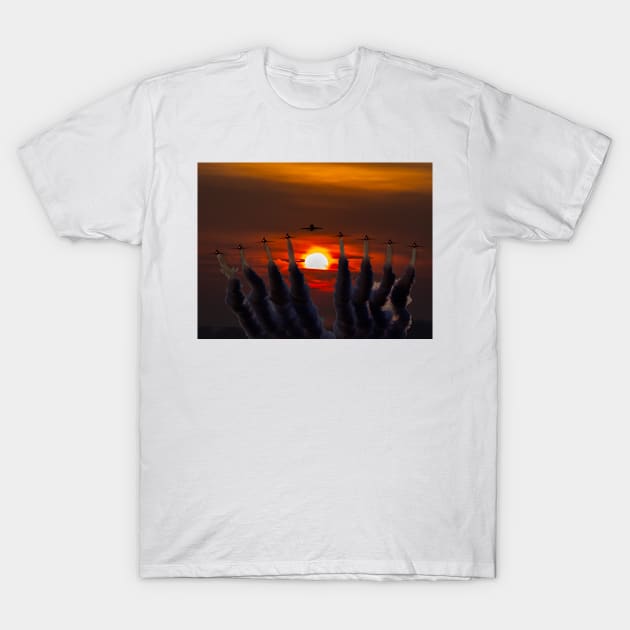 Red Arrows Sunset T-Shirt by captureasecond